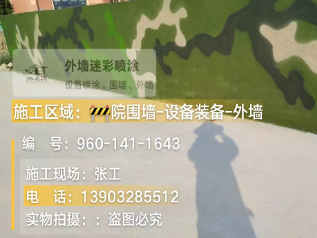 玉溪 迷彩漆喷涂价格（按平方米计费）